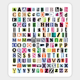 alphabet letters Sticker